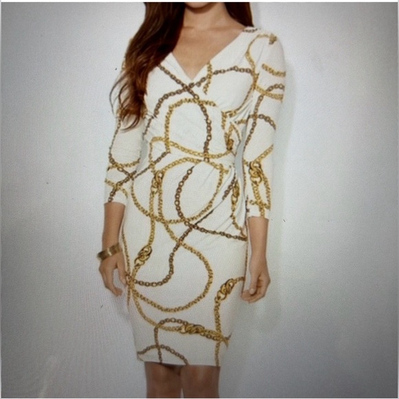 Lauren Ralph Lauren Dresses & Skirts - Lauren Ralph Lauren Gold Chain Dress-0414
